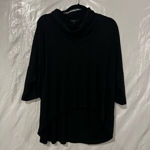 Eileen Fisher Black Mockneck Shirt Size Medium